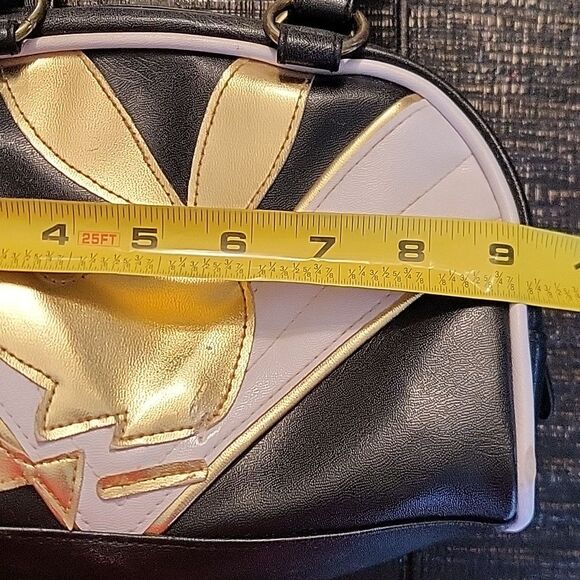 Vintage 90s Playboy Black White Gold Mini Tote Bag 9 x 7 - Picture 15 of 16